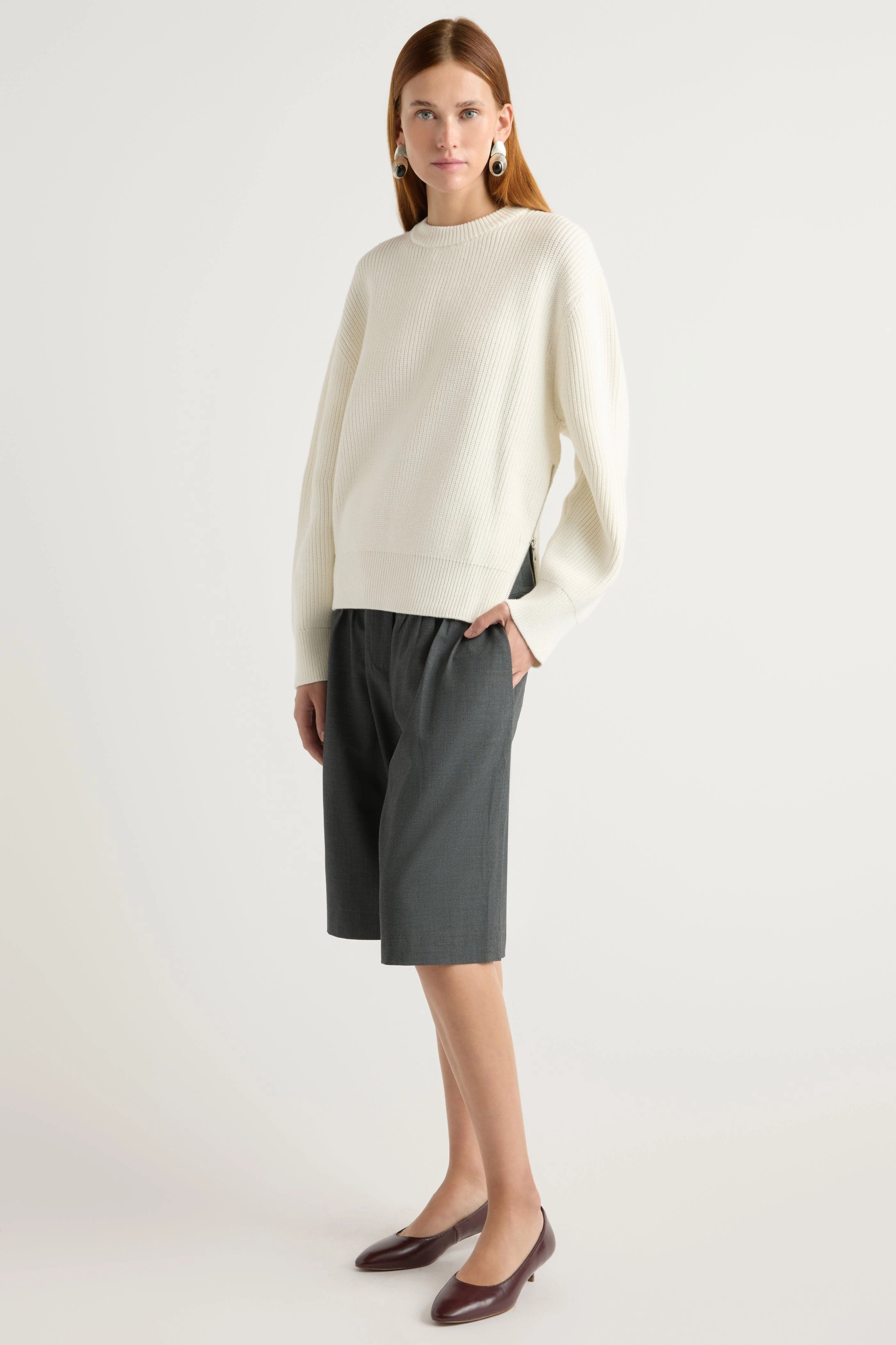 Tate Organic Cotton Side-Zip Sweater Warm Fashion
