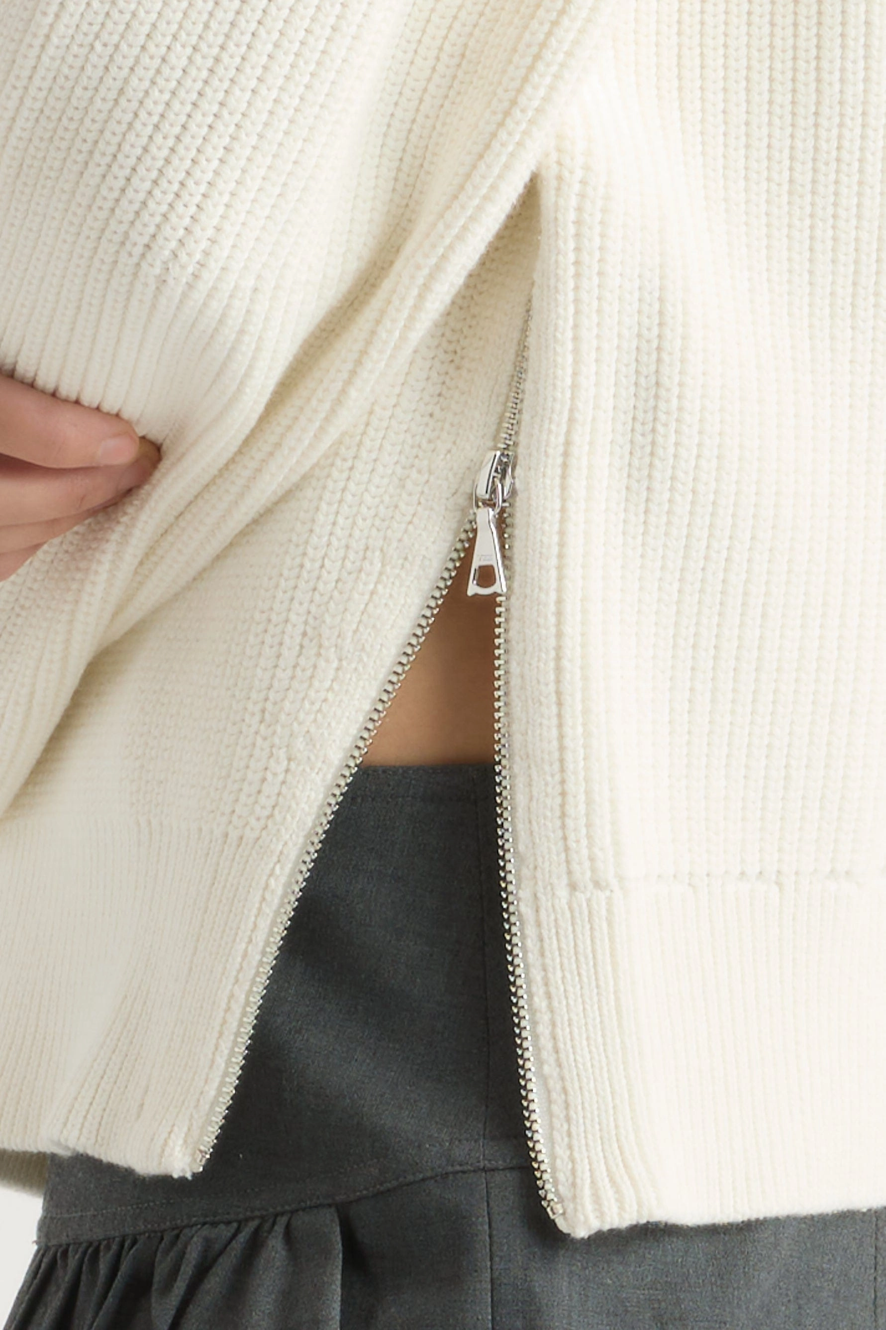 Tate Organic Cotton Side-Zip Sweater Winter Cozy