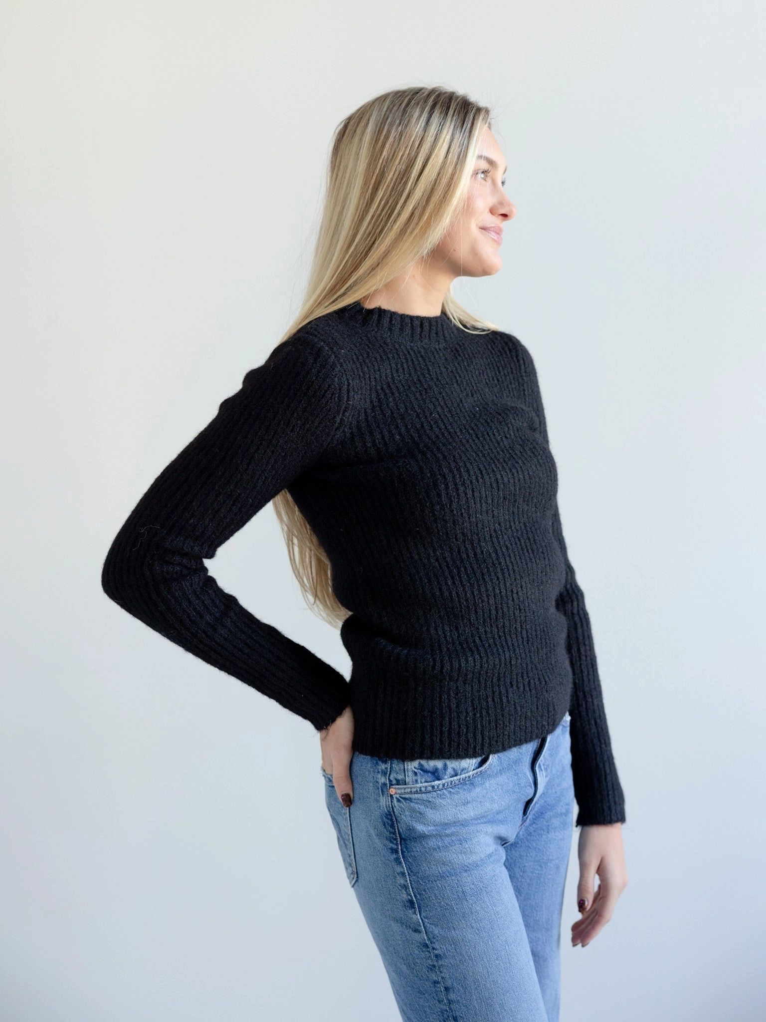 Minimalist Stitching Tatum Ribbed Knit