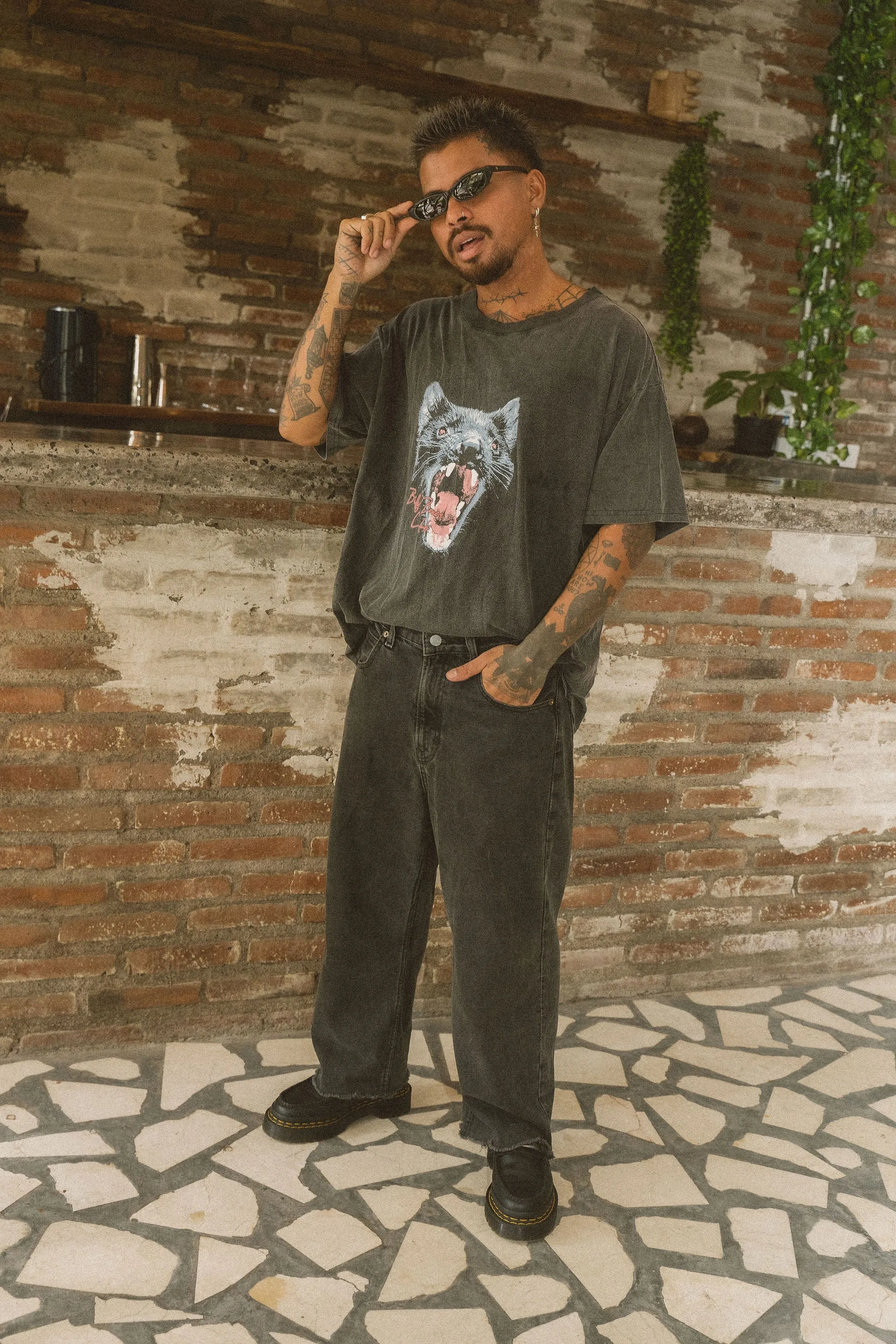 Tazzie Devil Tee - Washed Black