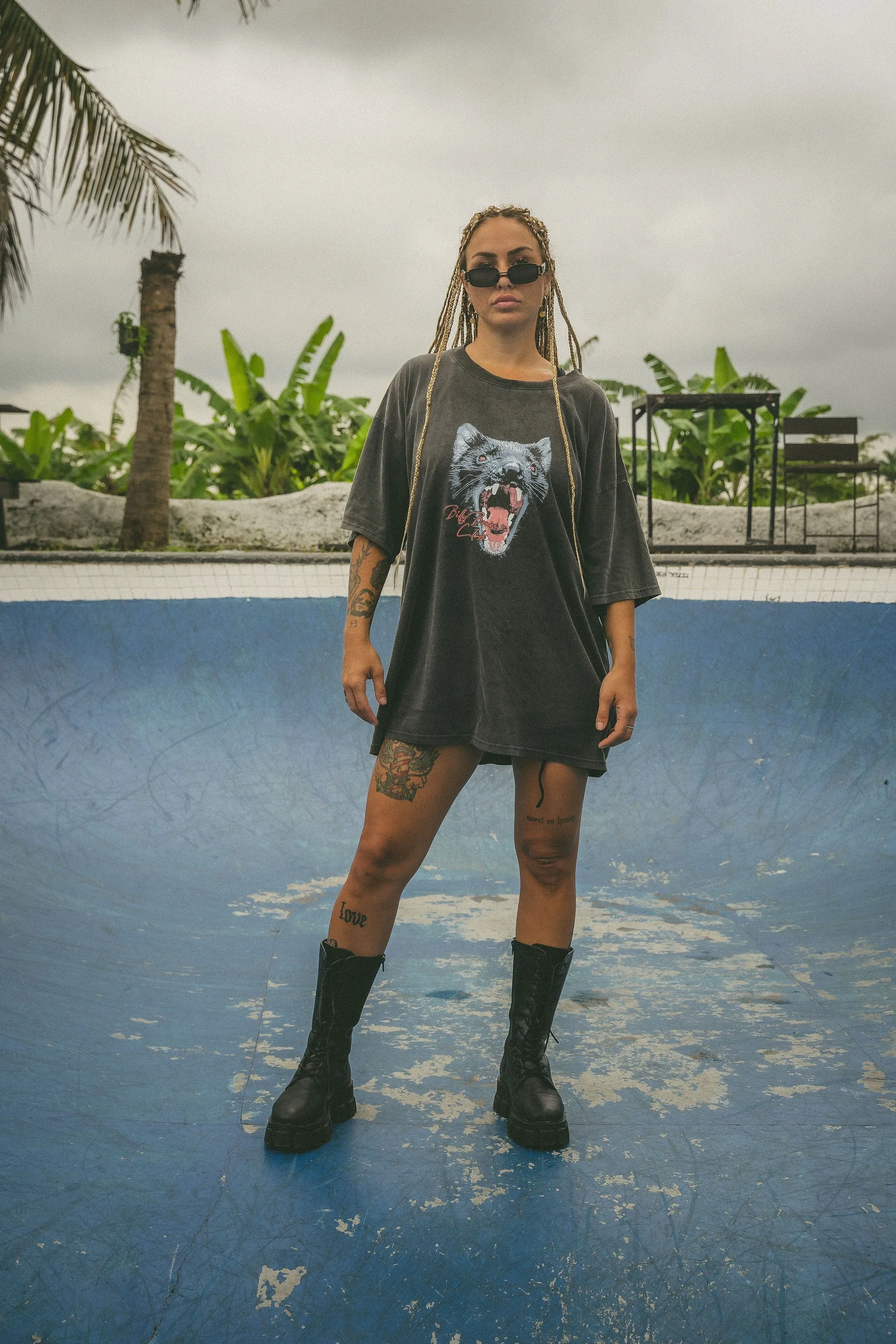 Tazzie Devil Tee - Washed Black