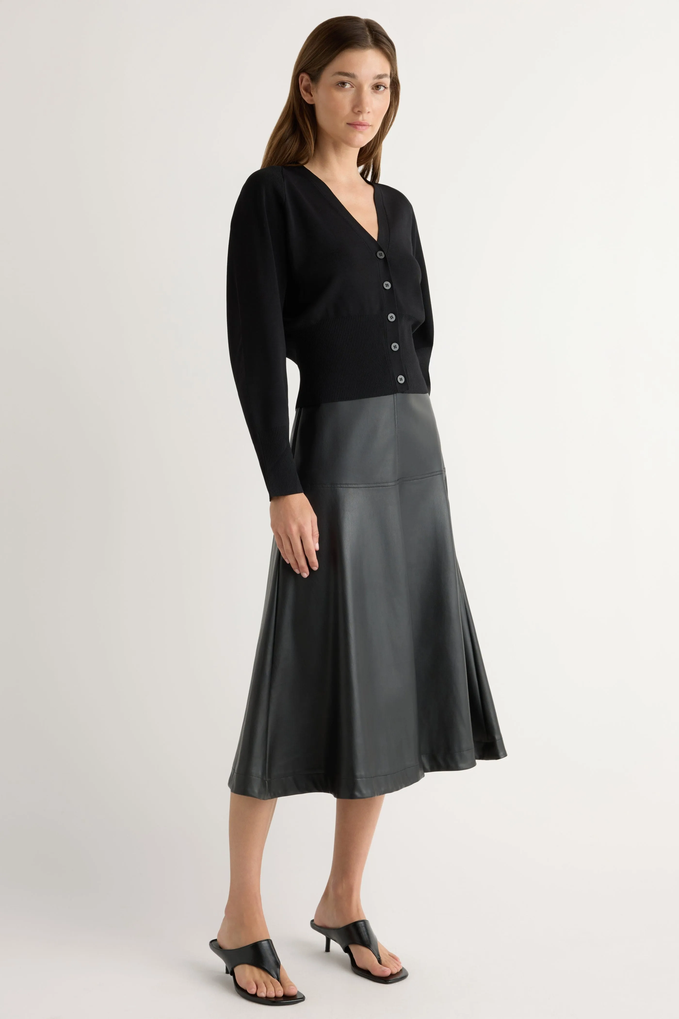 Harley A-Line Vegan Leather Skirt Wardrobe Classic
