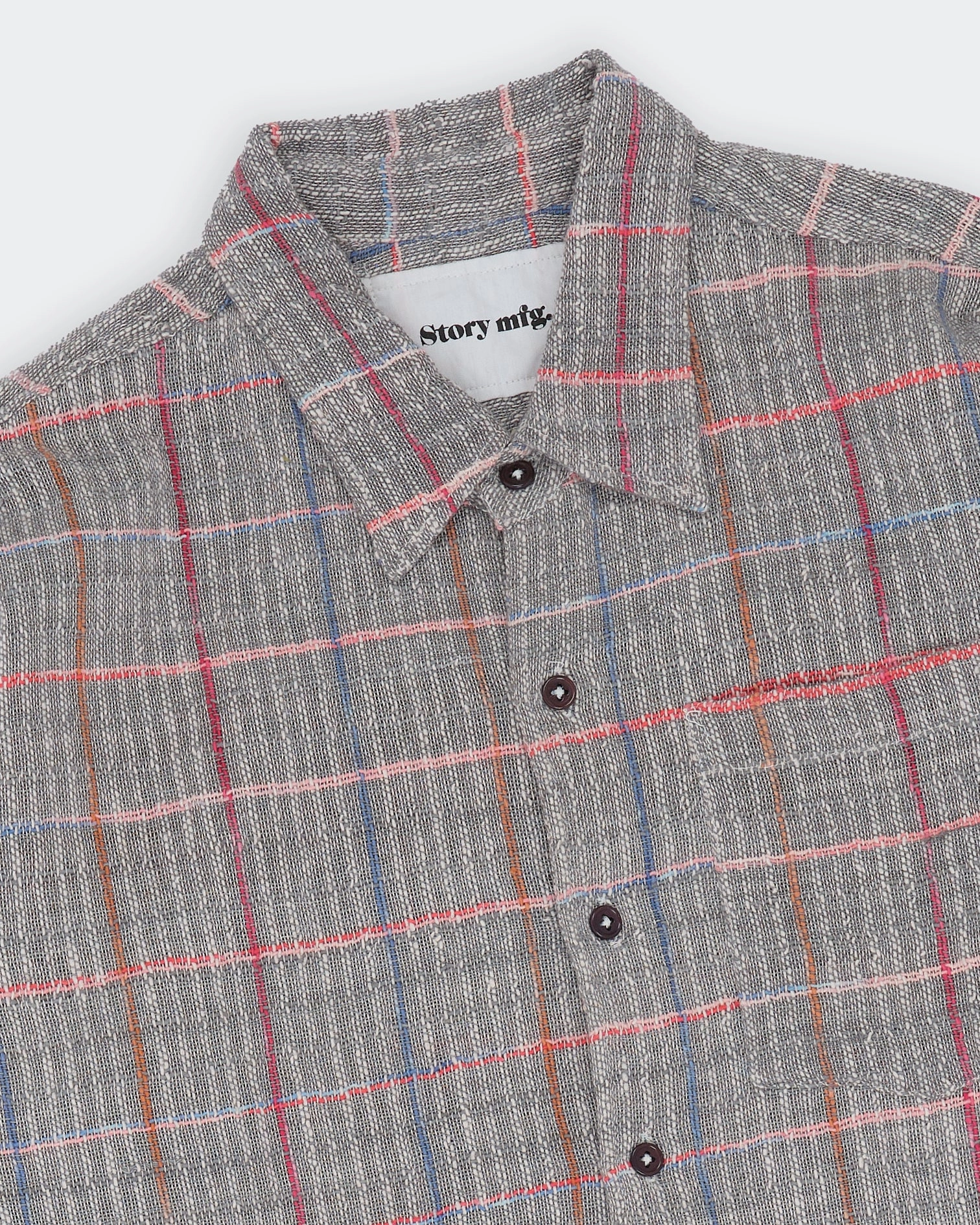 Plane Shirt - Grey Check Handloom Functional Wear