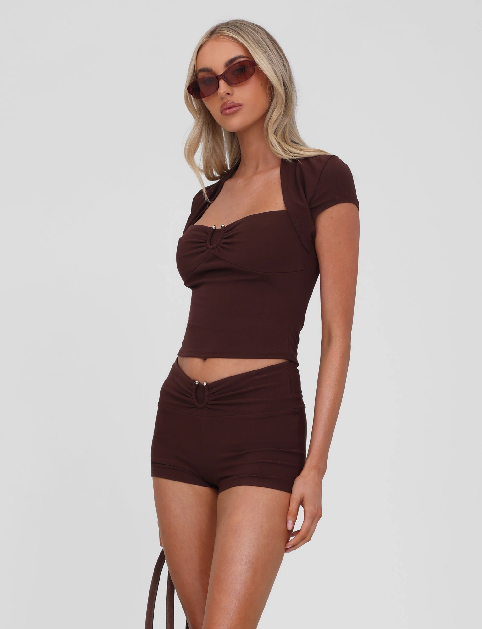 LUNARA TOP - CHOCOLATE AntiStaticLining casual top
