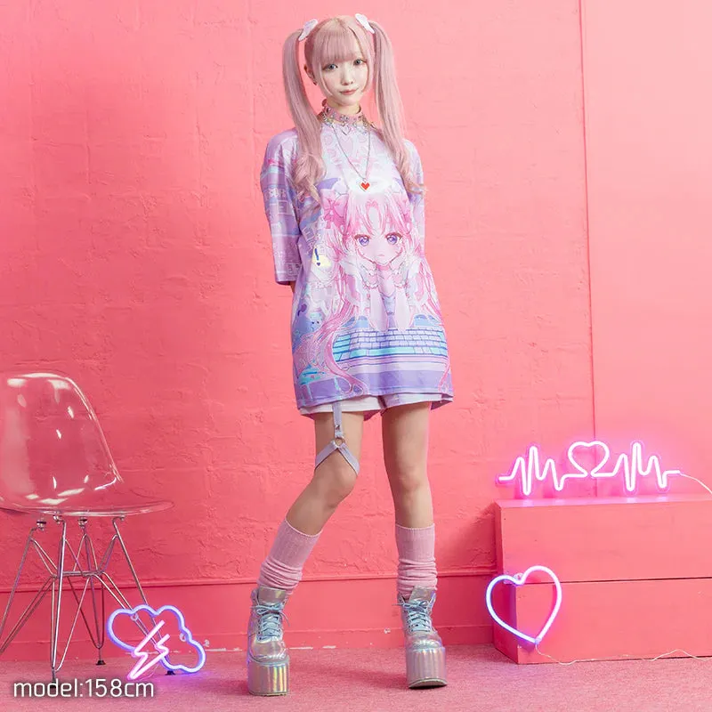Tees- Oversized Angel Gamer Tees