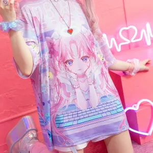 Tees- Oversized Angel Gamer Tees