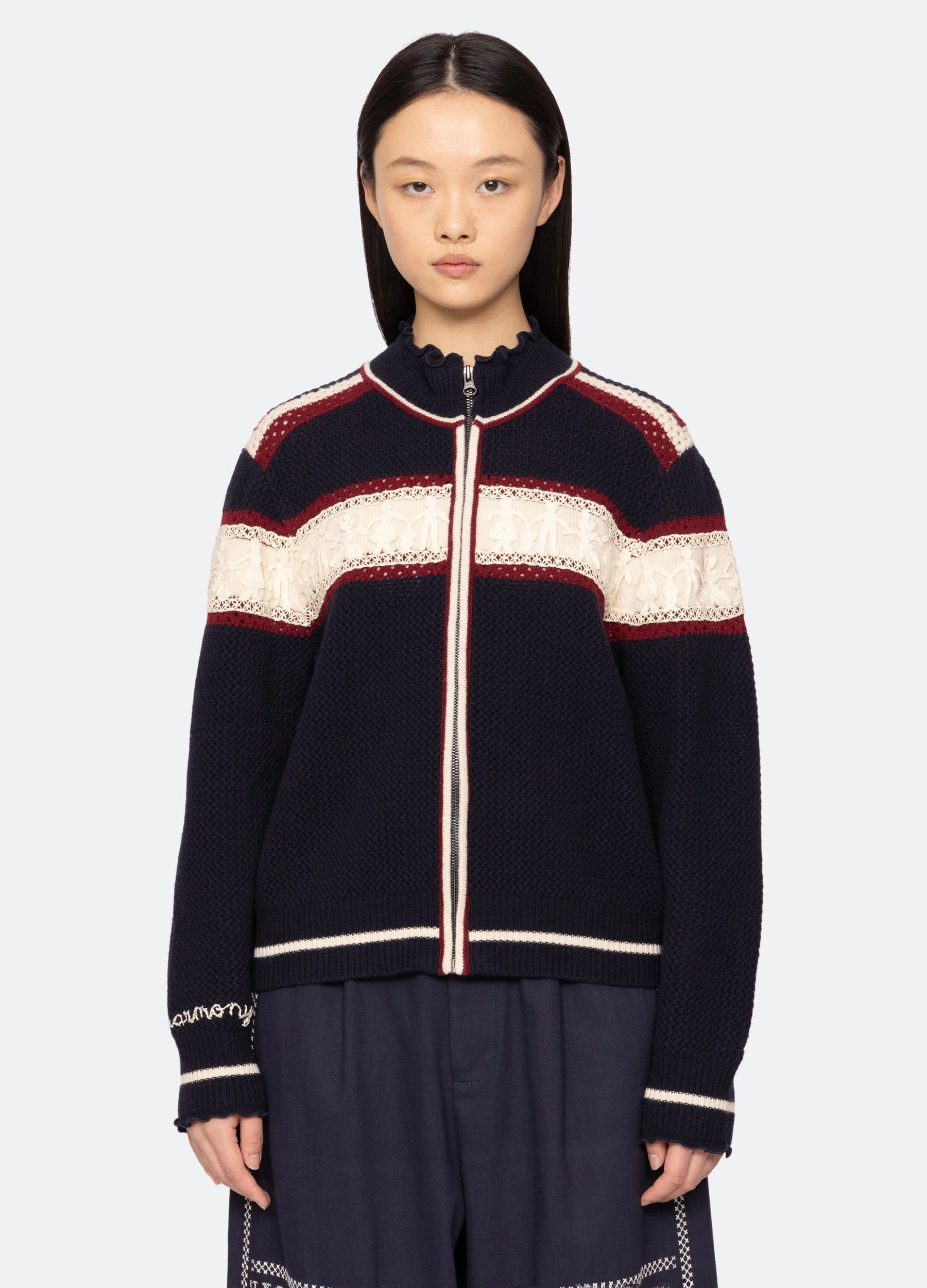 Hester Zip Cardigan Glow In The Dark Accent Trim