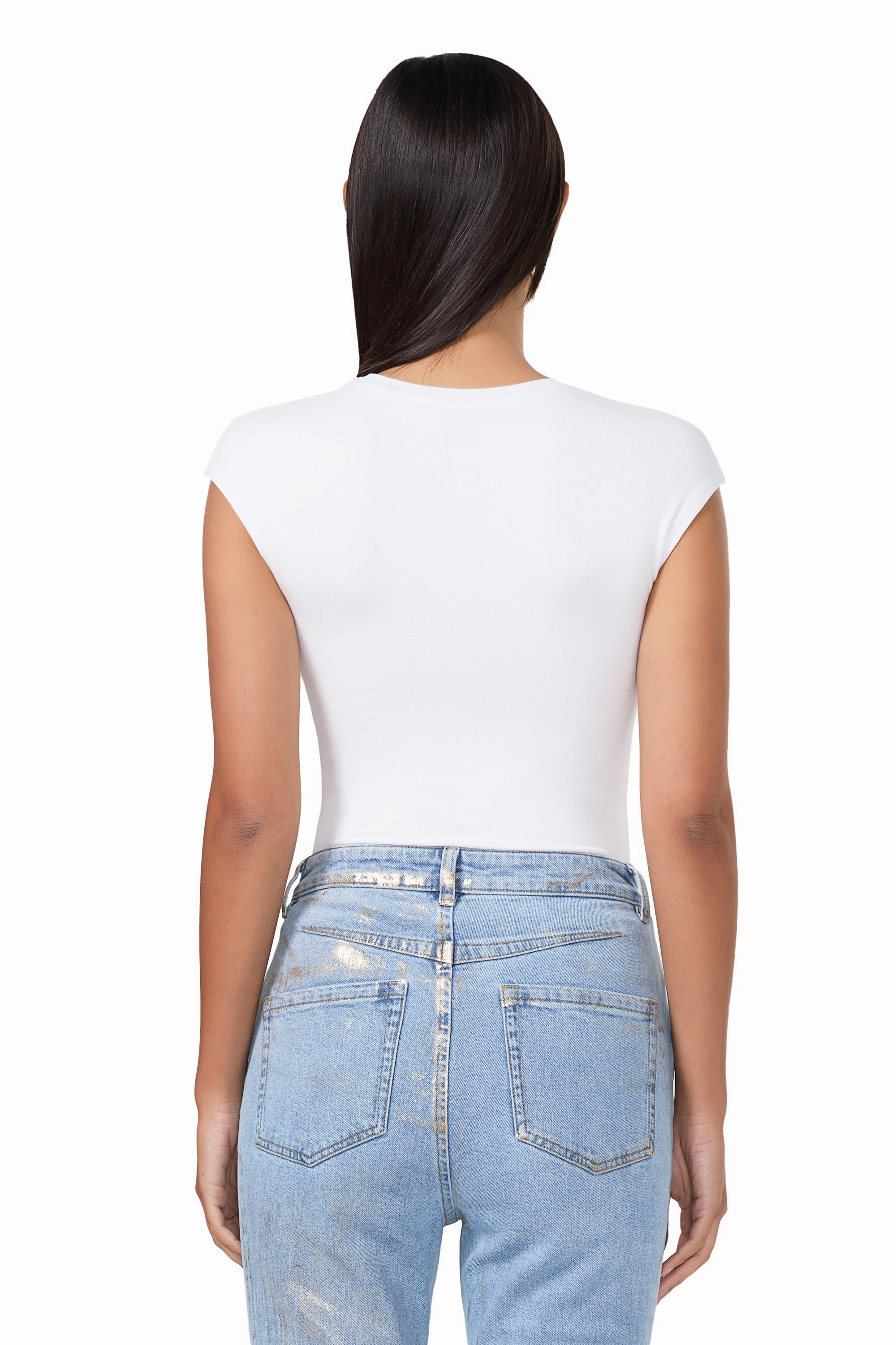 Reflective Safety Trim Biodegradable material Nina Top - Bright White