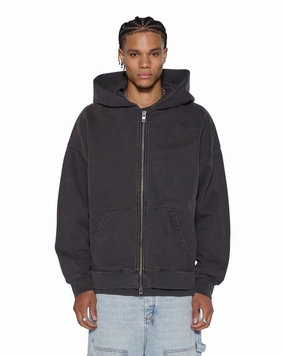 INTRUDER EKCESS HOODIE FADED BLACK GarmentWashedFinish
