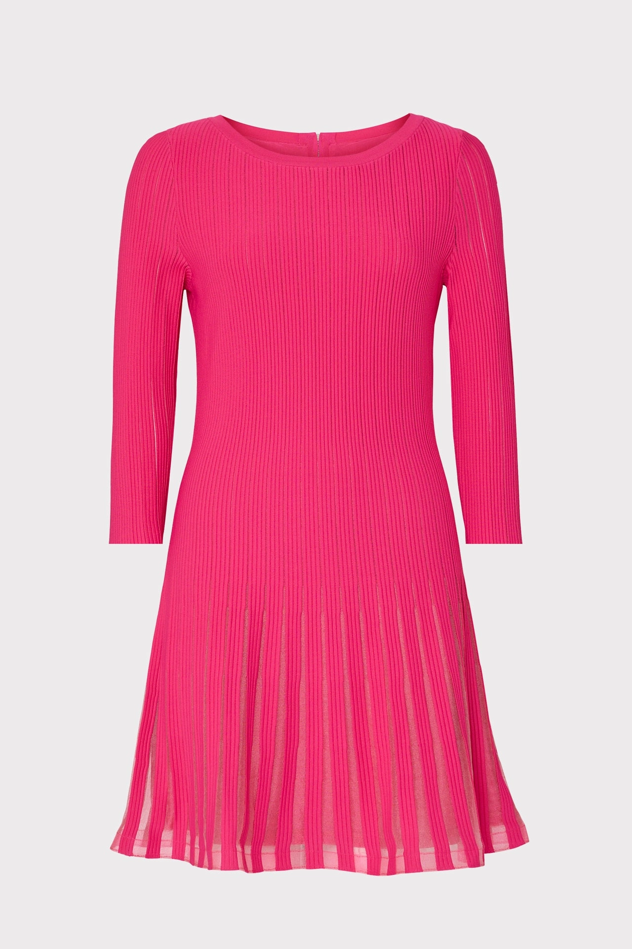 FineGauge Knit Tabitha Sheer Godet Mini Dress