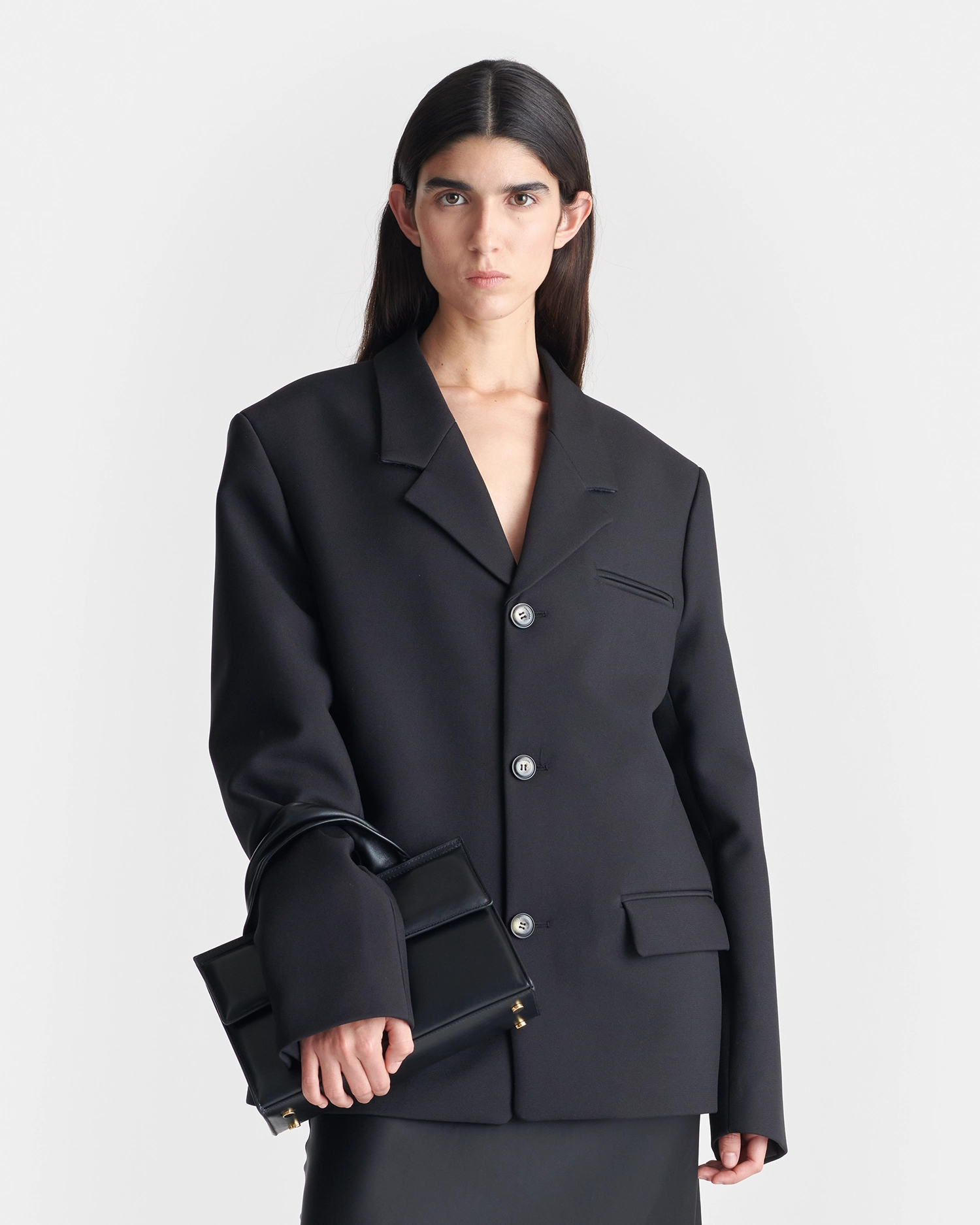 Stainless Steel Training Look Rox - Double Suiting Blazer - Black