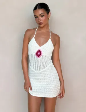 Relaxed fit wear TENZIN MINI DRESS - CREAM