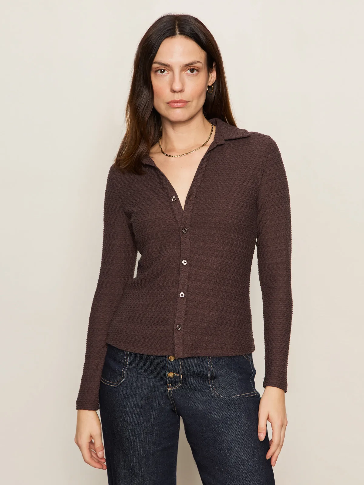Textured Knit Dreamgirl Top Semi Sweet Quick Dry Fit Comfy Casual Wear