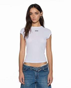 STAPLE SS TEE WHITE SHEER Low Profile Zipper Ultra Soft Texture