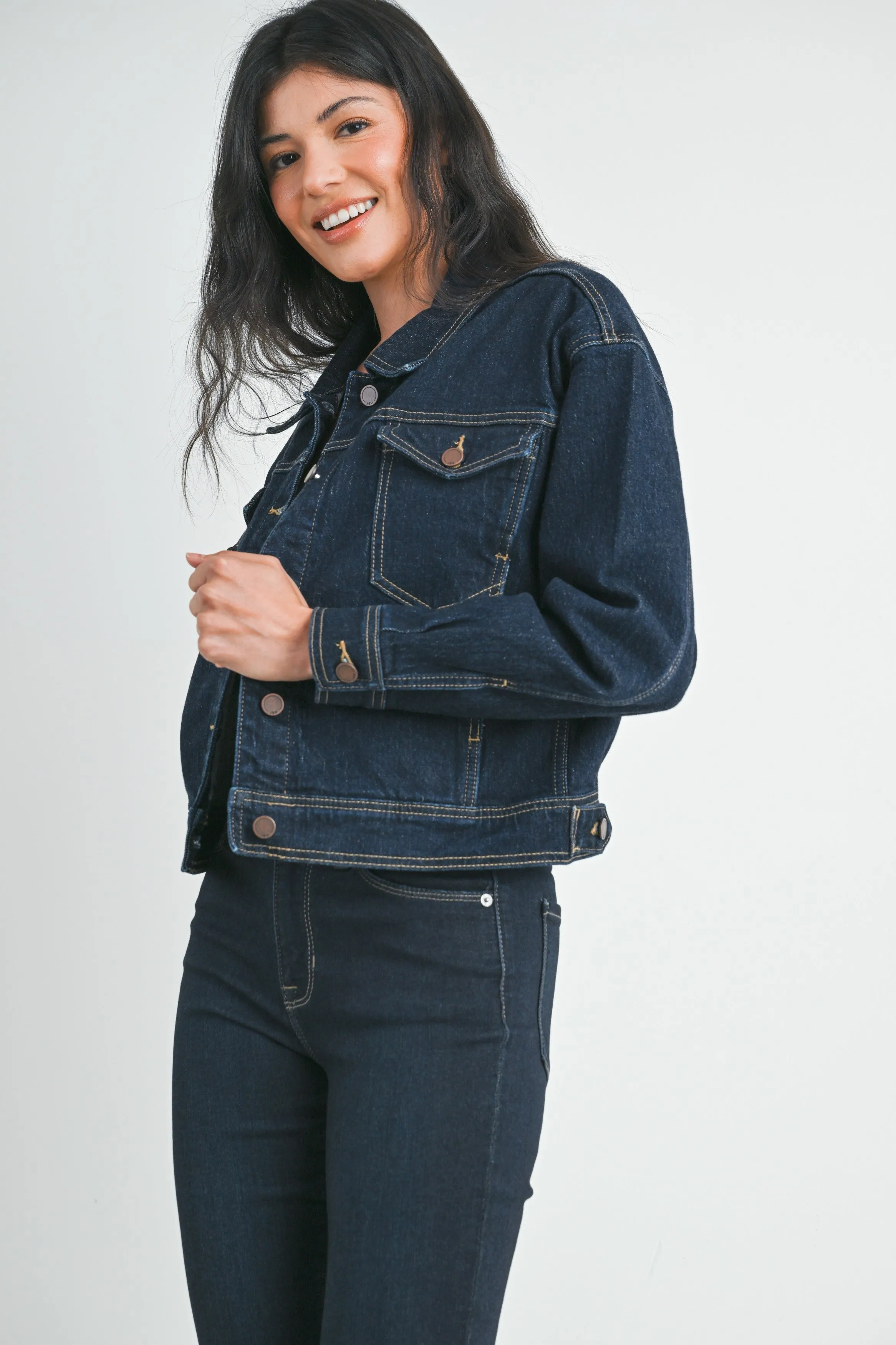 The Addison Dark Denim Jacket