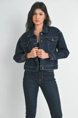 The Addison Dark Denim Jacket