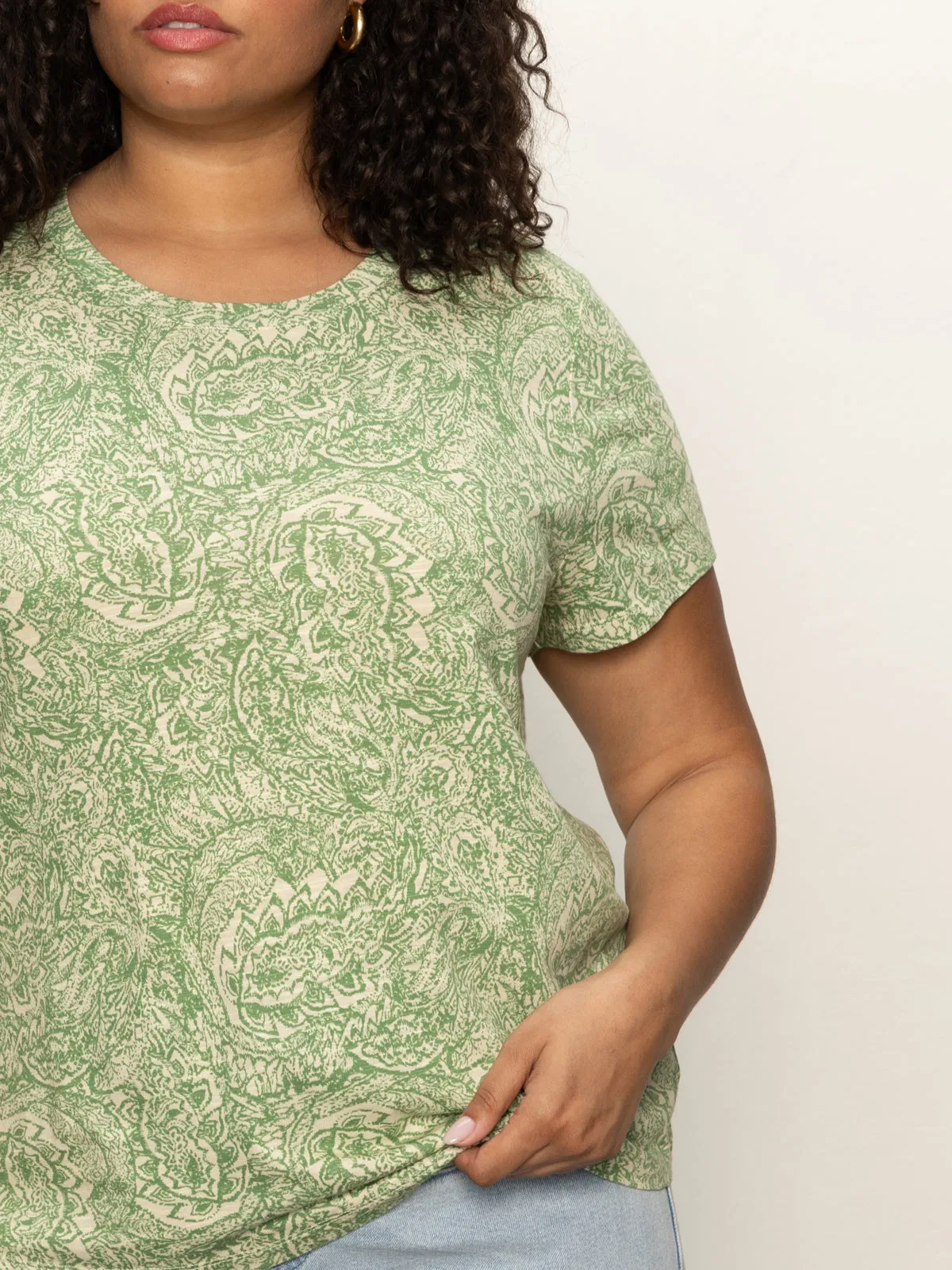 Layered Look Wear Durable Collar Construction The Perfect Tee Mosaic Extended Sizing