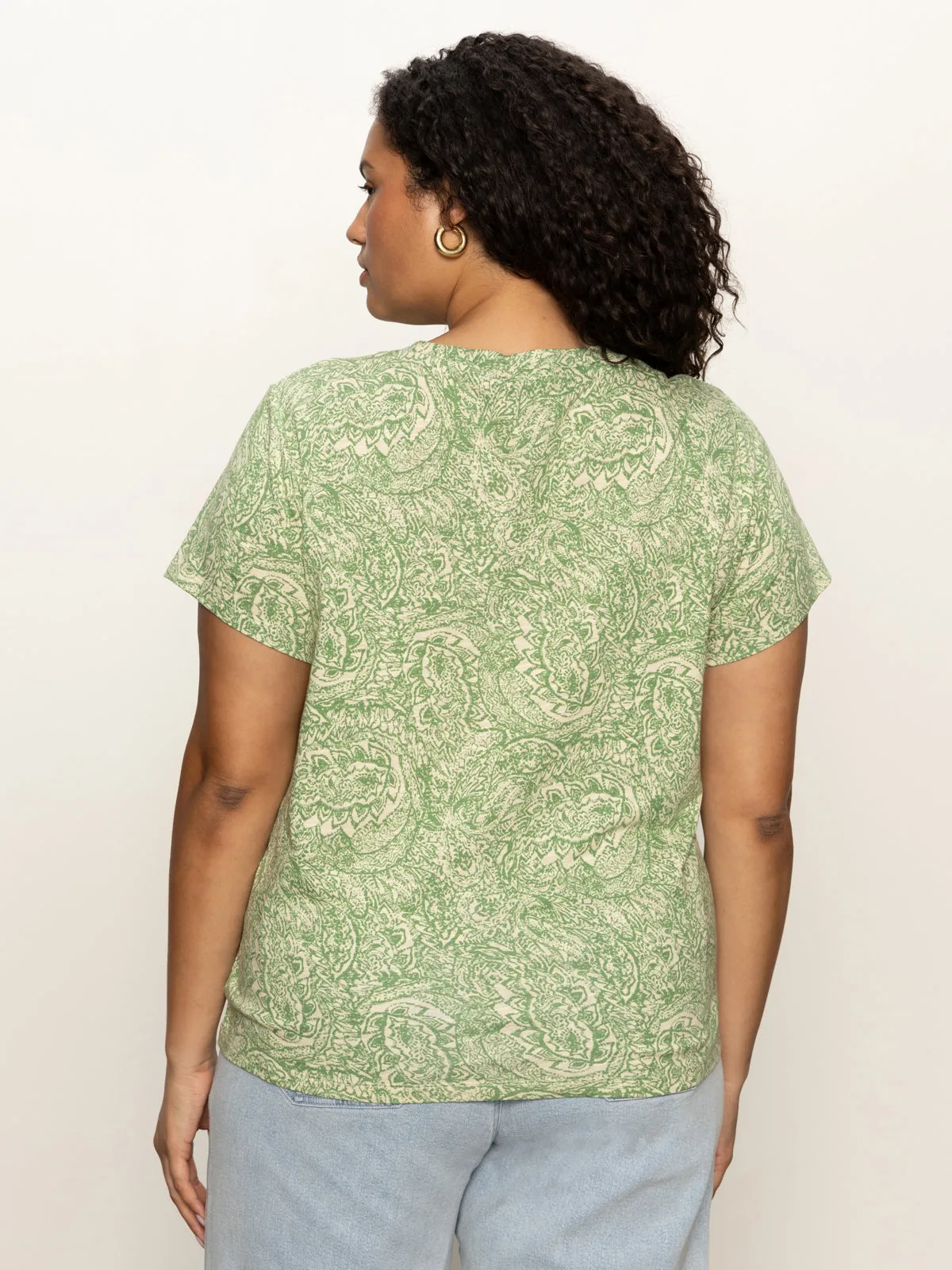 crew neck The Perfect Tee Mosaic Extended Sizing