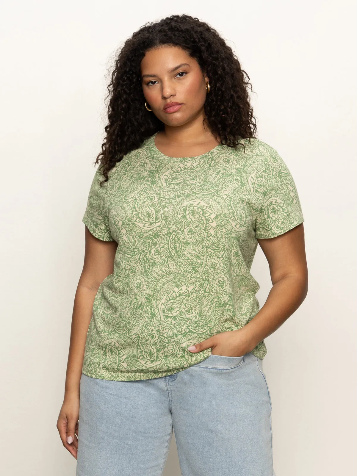 The Perfect Tee Mosaic Extended Sizing Chic Wearable Modern Smart