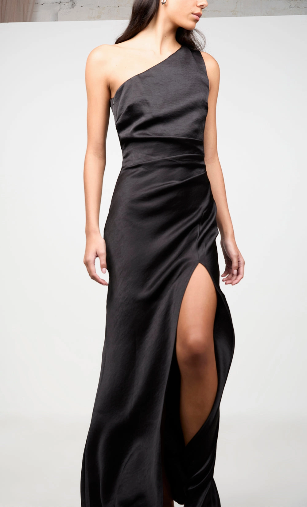 THE DREAMER ASYM DRESS - BLACK Pleated-Skirt