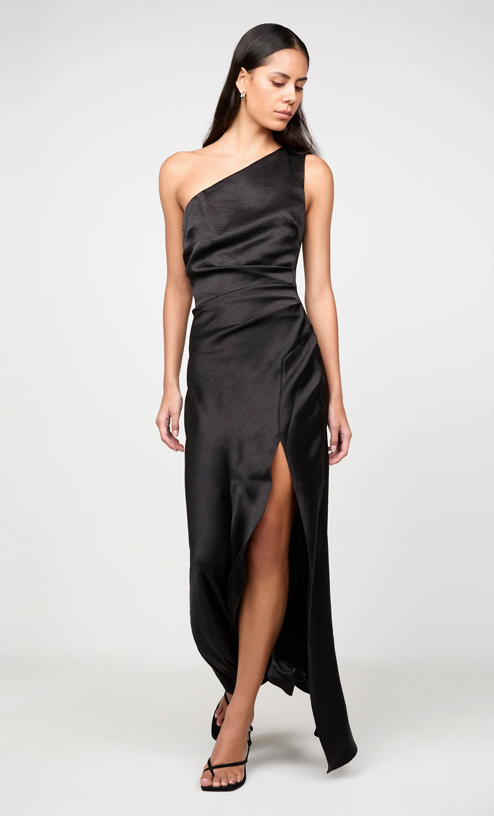 Elegant formal outfit Soft Shape THE DREAMER ASYM DRESS - BLACK