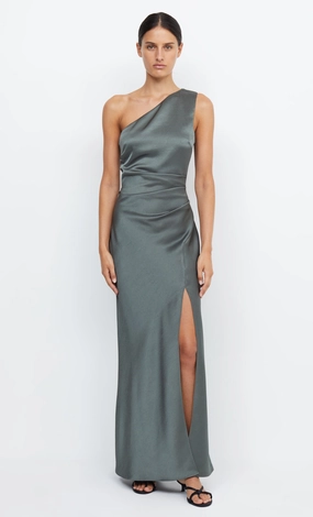 Urban appeal breathable-mesh THE DREAMER ASYM DRESS - DARK WILLOW