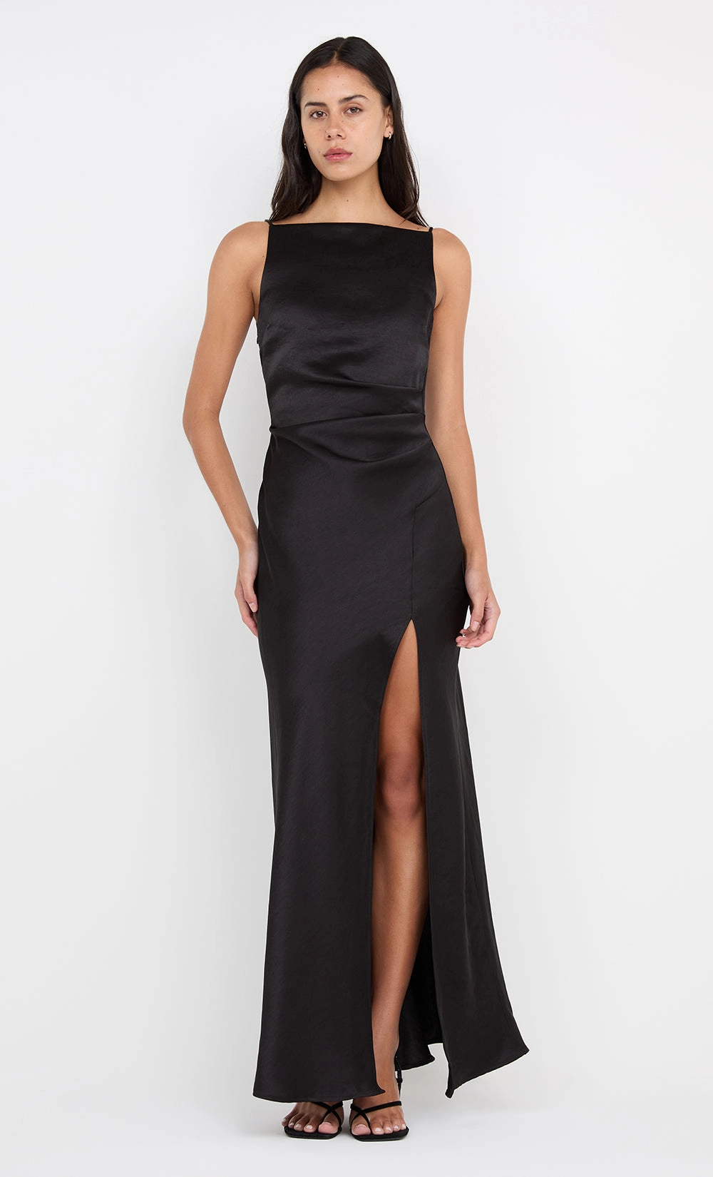 Dreamy Drape Silky-Lining THE DREAMER MAXI DRESS - BLACK