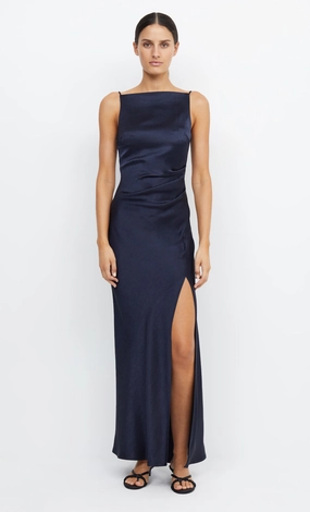 Luxurious Texture THE DREAMER MAXI DRESS - INK