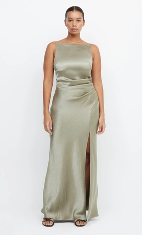 THE DREAMER MAXI DRESS - SAGE ReversibleStyle Cool Elegance
