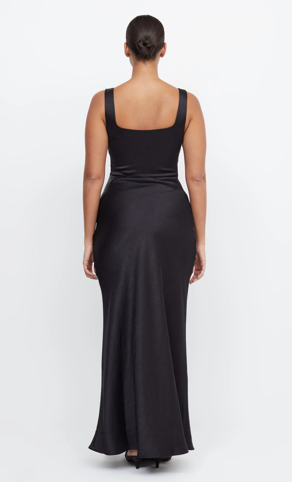 THE DREAMER SQUARE NECK DRESS - BLACK Stylish Line Gentle Flow