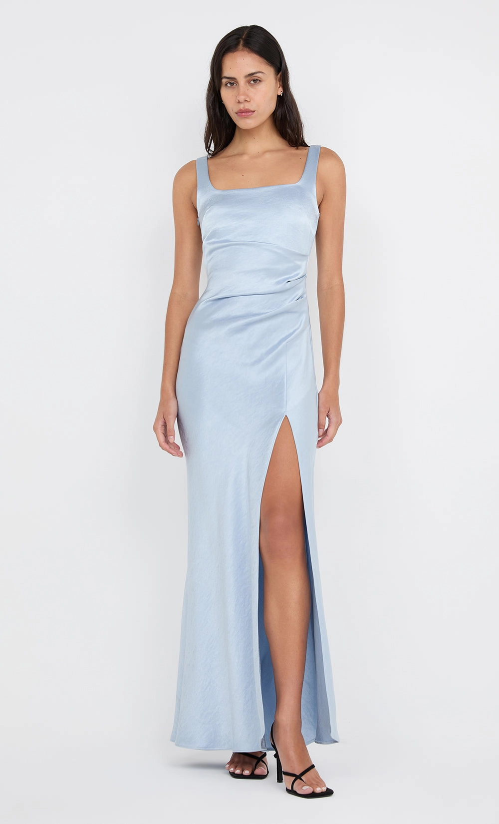 THE DREAMER SQUARE NECK DRESS - DUSTY BLUE Lounge Vibes