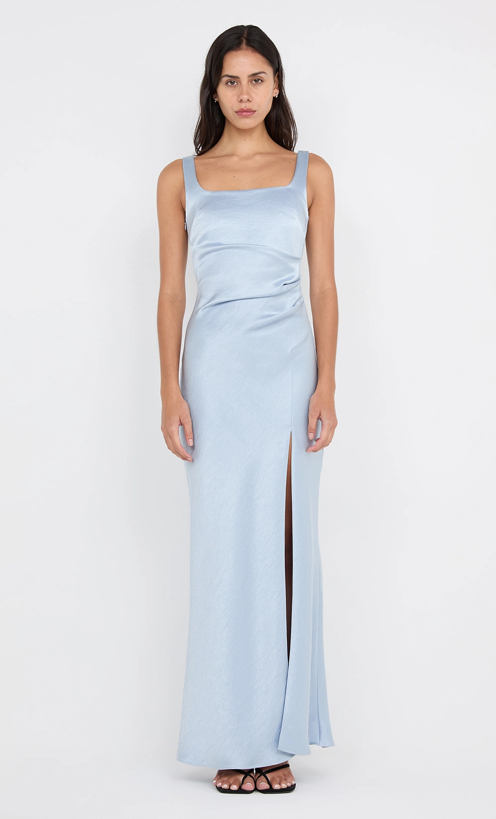 Fresh Style THE DREAMER SQUARE NECK DRESS - DUSTY BLUE