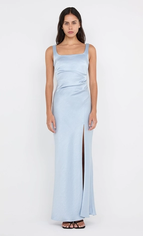 Fresh Style THE DREAMER SQUARE NECK DRESS - DUSTY BLUE
