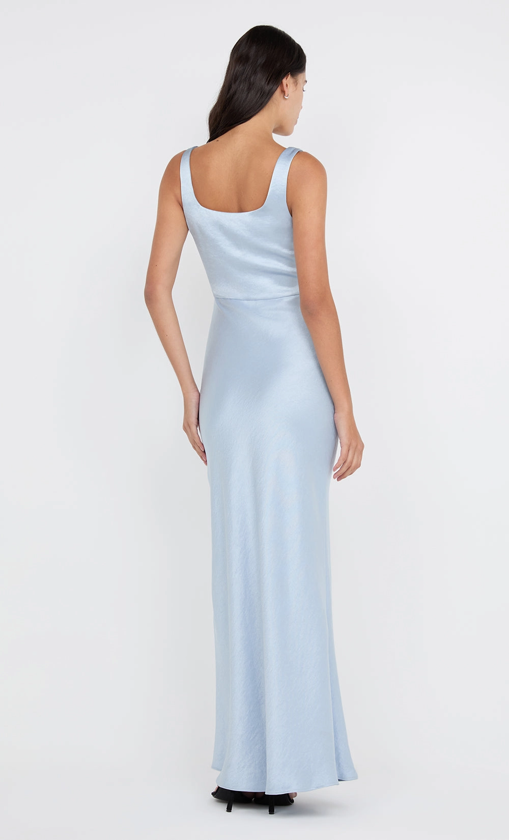 Refined Vibe THE DREAMER SQUARE NECK DRESS - DUSTY BLUE