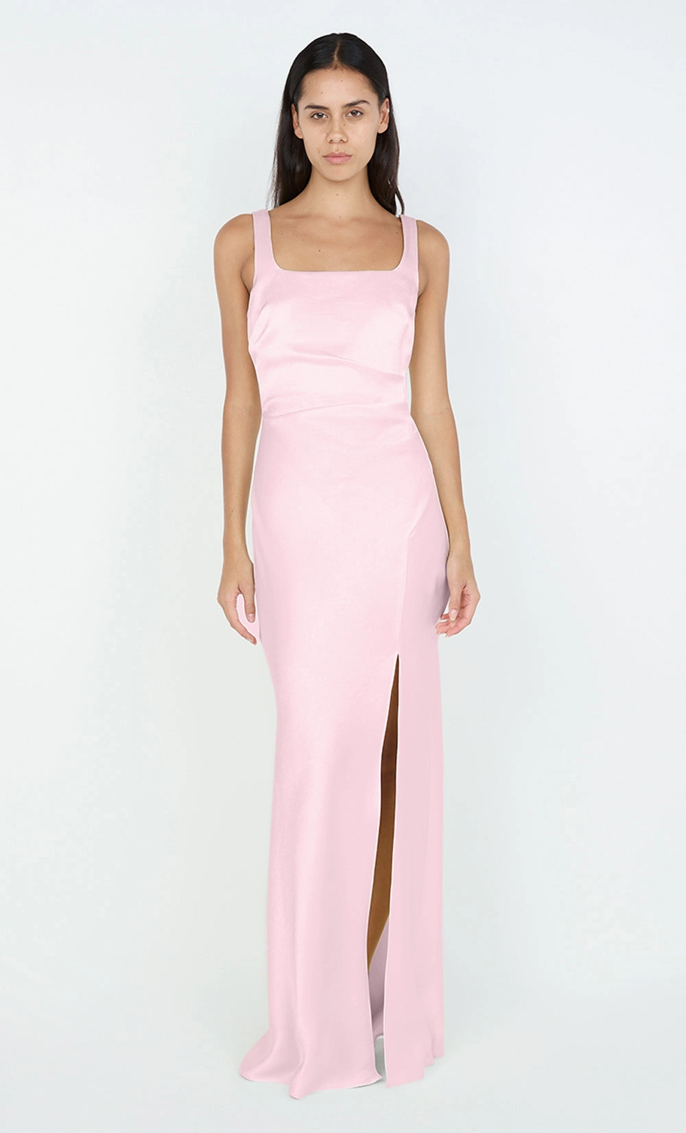 THE DREAMER SQUARE NECK DRESS - POWDER PINK Timeless Shape
