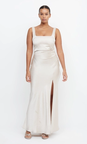 THE DREAMER SQUARE NECK DRESS - SAND Work Fit