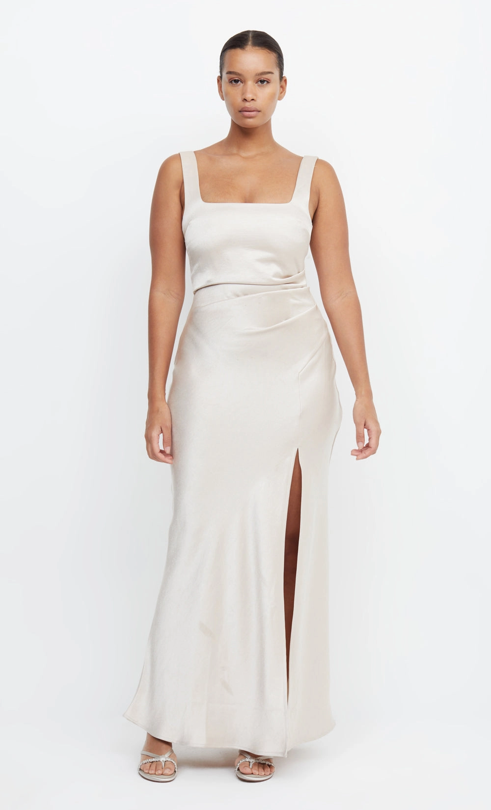 THE DREAMER SQUARE NECK DRESS - SAND Work Fit