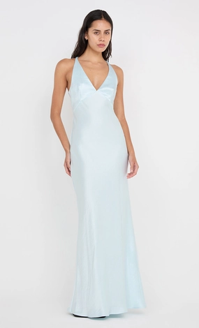 Work-to-Play Wear THE DREAMER V NECK DRESS - ARCTIC BLUE