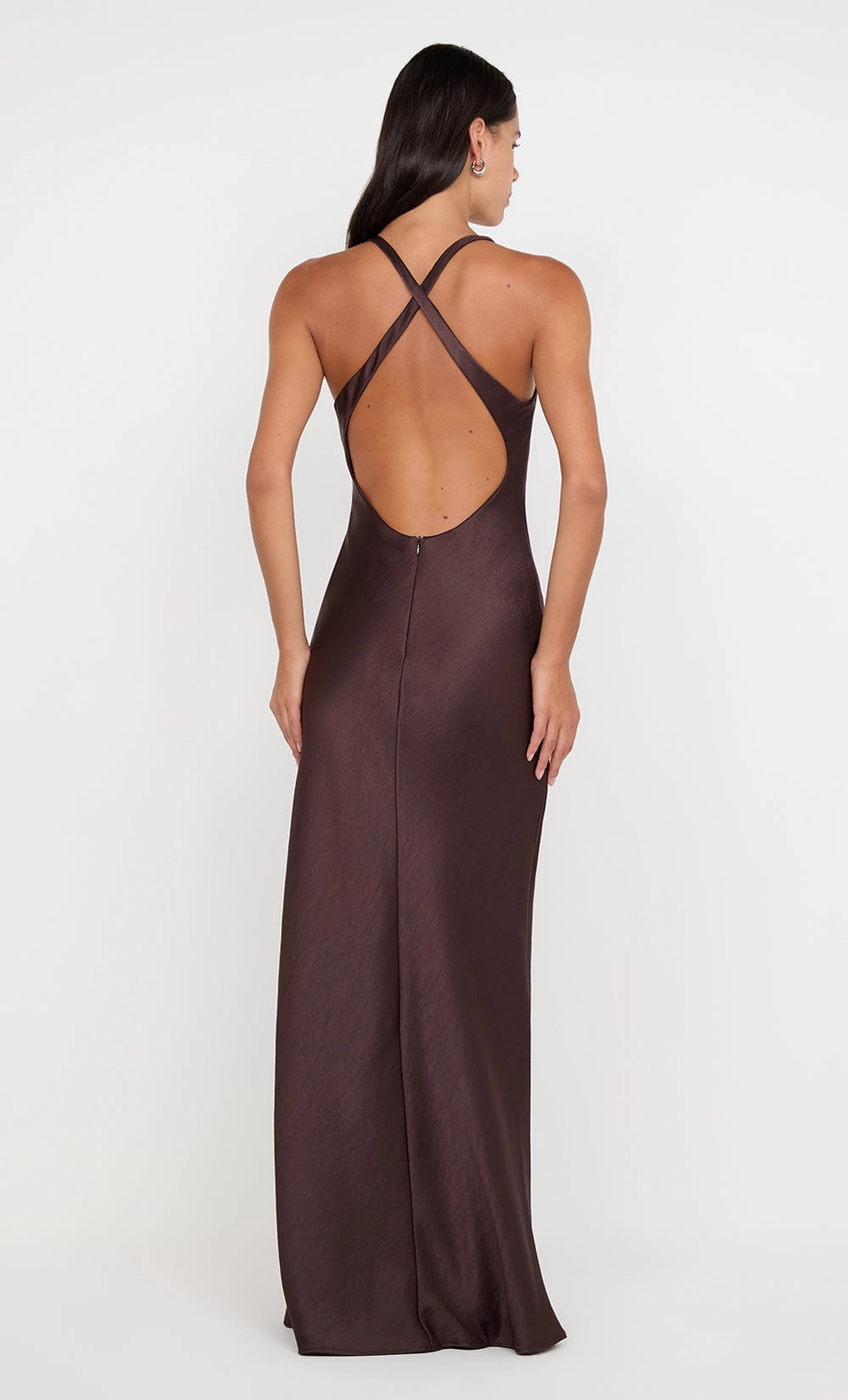 THE DREAMER V NECK DRESS - DARK CHOCOLATE Event Favorite