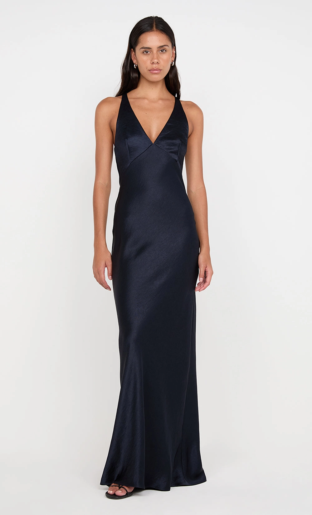Sleek Presence Timeless Wear THE DREAMER V NECK DRESS - INK