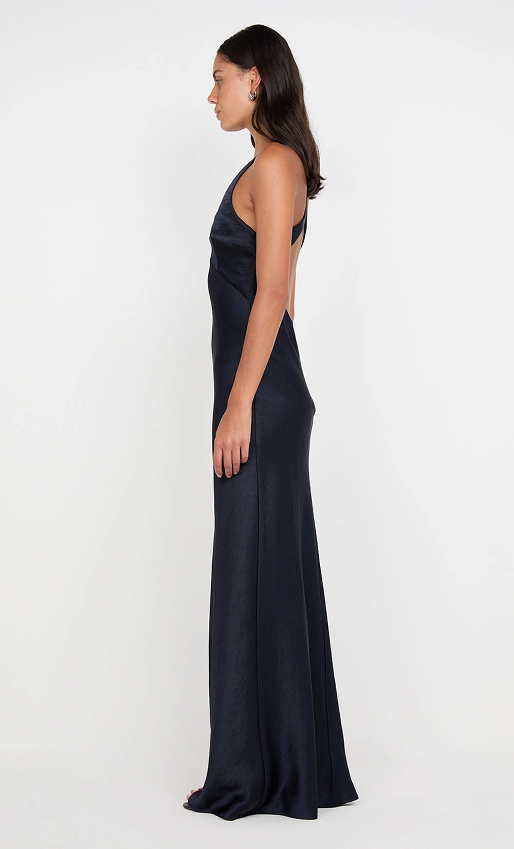 Recycled-Material Comfy and Relaxed THE DREAMER V NECK DRESS - INK