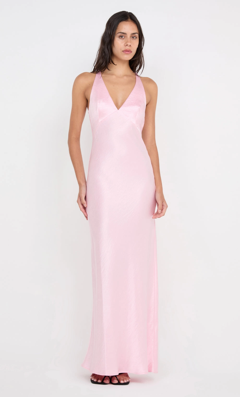 THE DREAMER V NECK DRESS - POWDER PINK Ready Anytime Soft Air