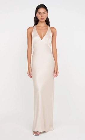 Pleat Breeze Repair-Friendly THE DREAMER V NECK DRESS - SAND