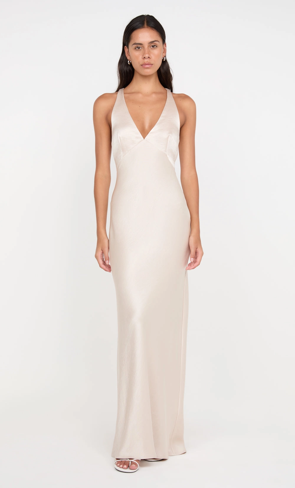 Pleat Breeze Repair-Friendly THE DREAMER V NECK DRESS - SAND