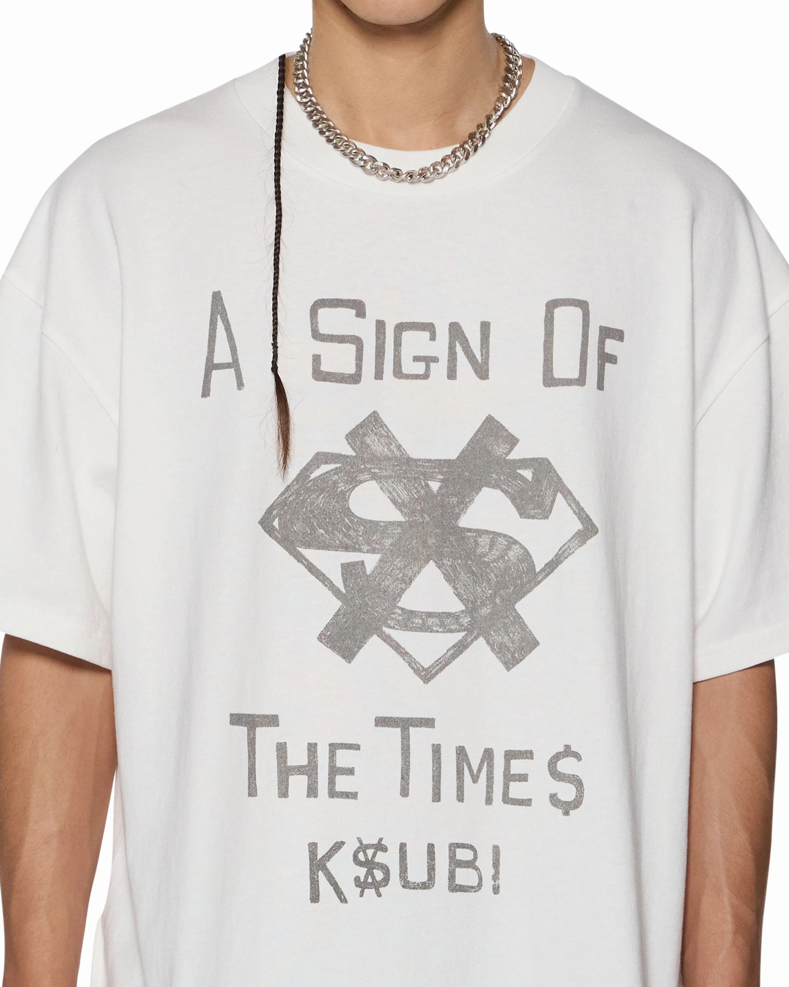 THE SIGN EKCESS SS TEE ANTIQUE WHITE elastic waistband Comfort Flex