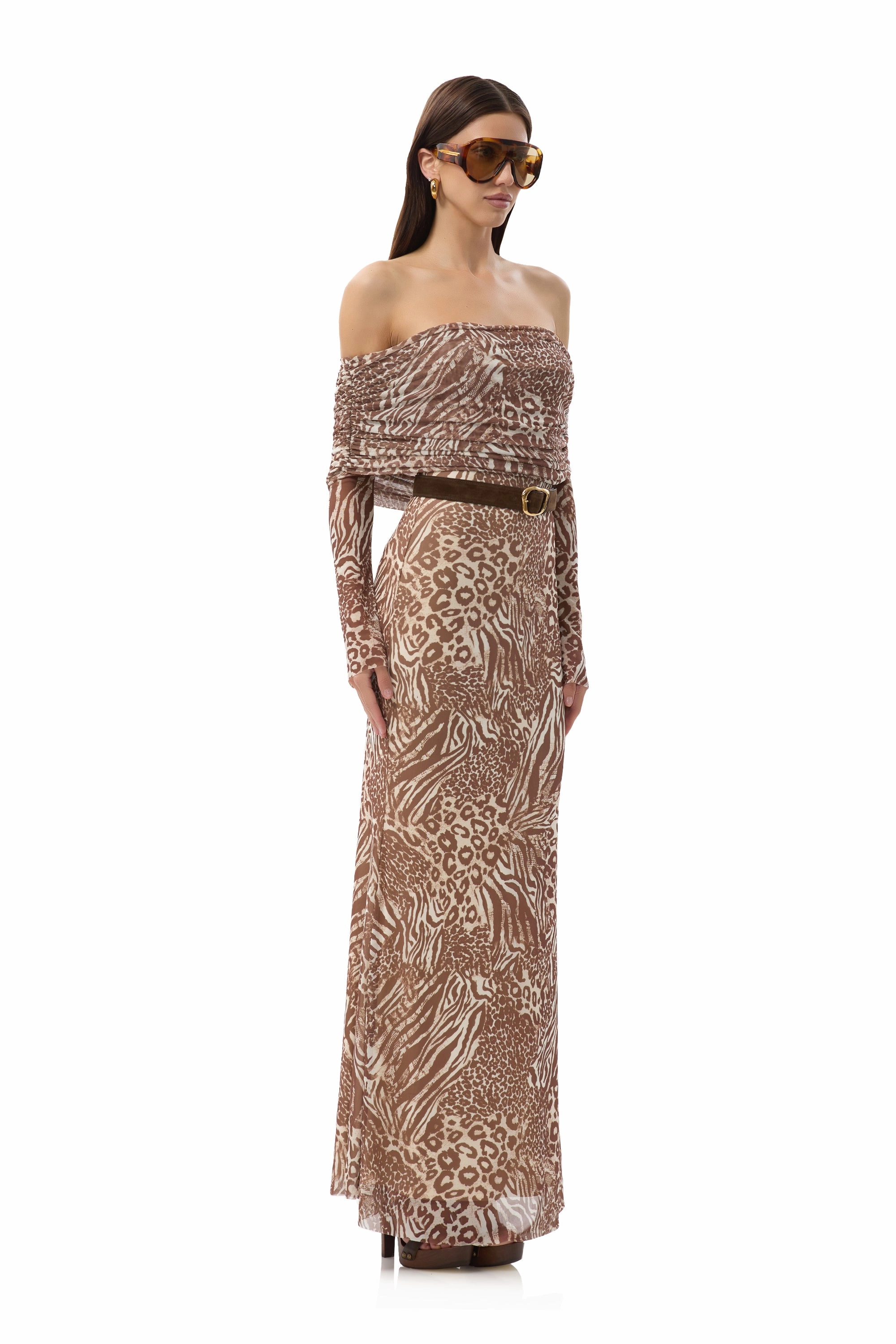 Thelma Dress - Taupe Animal Urban Spirit