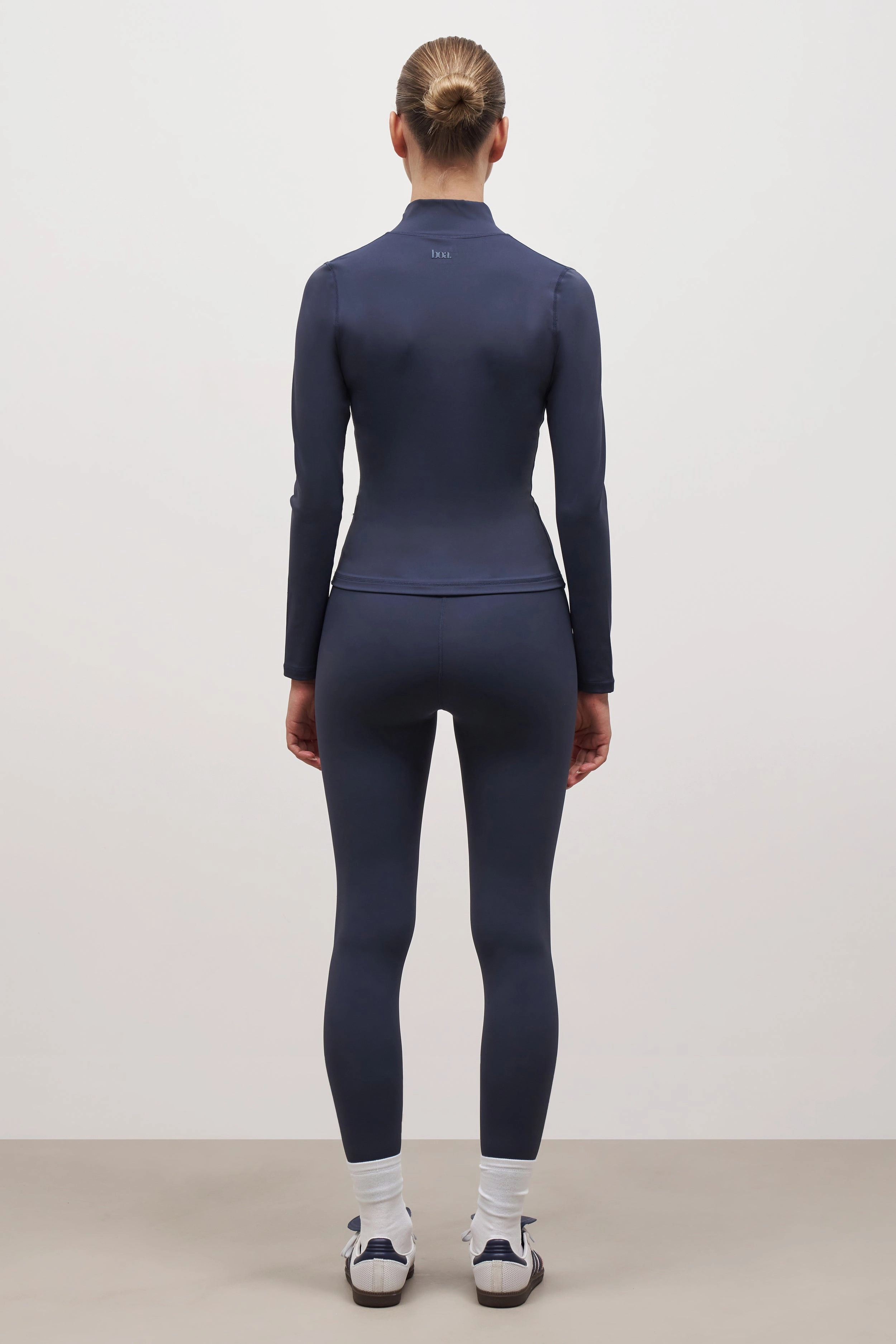 LowMaintenance Base Sculpting Zip Up Jacket - Midnight Blue