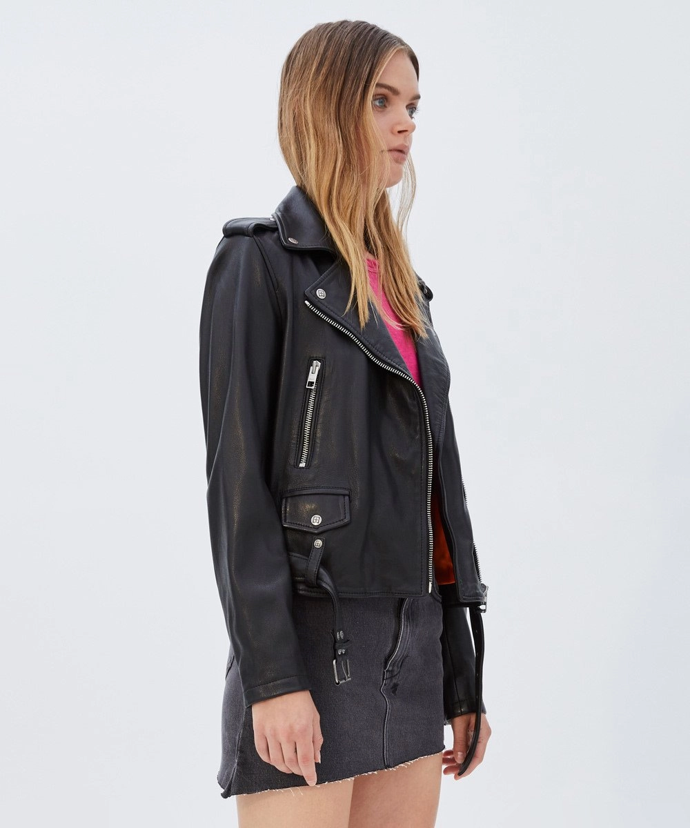 Heat Retention Work Layer BAD COMPANY BIKER BLACK LEATHER