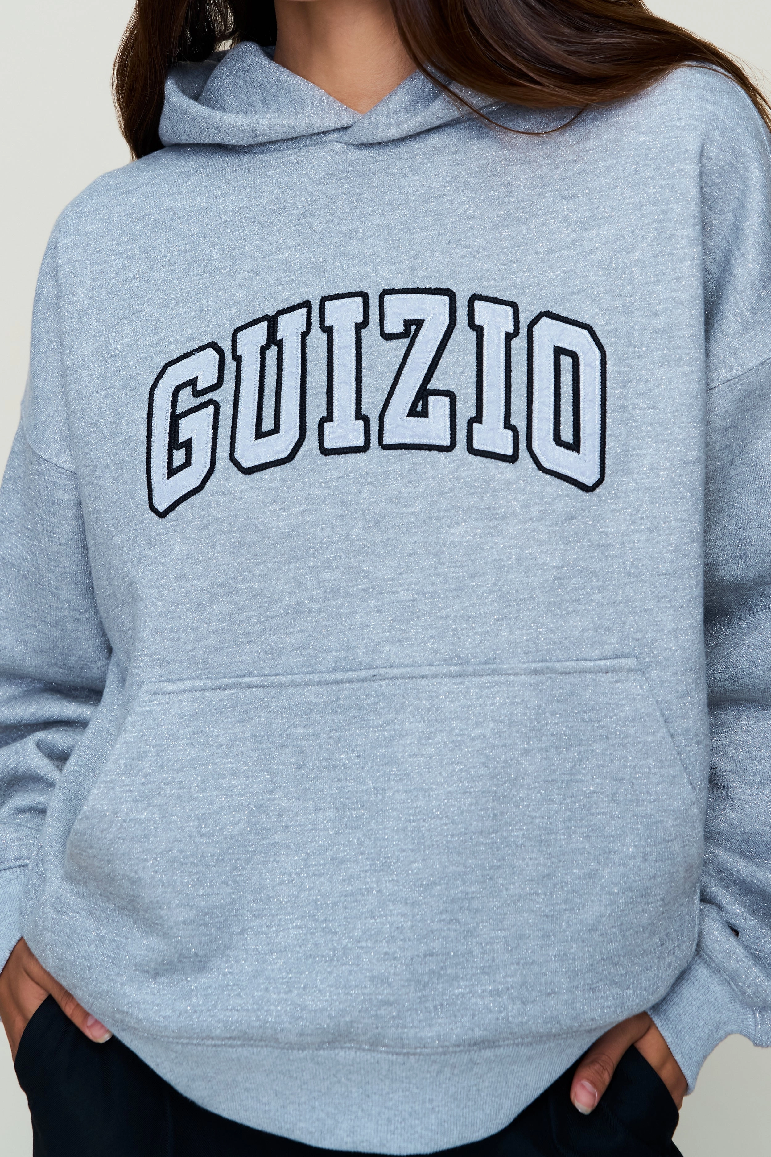 Temperature control Compact Knit Technique Guizio Sparkle Pullover Hoodie
