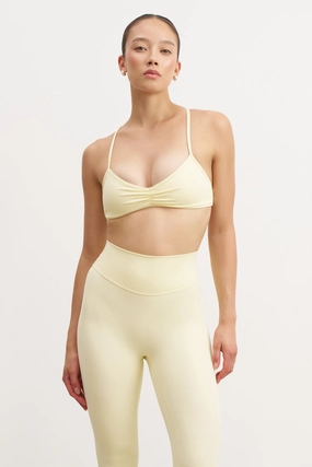Base Sculpting Skinny Ruched Bra - Buttermilk FadeResistant Treatment